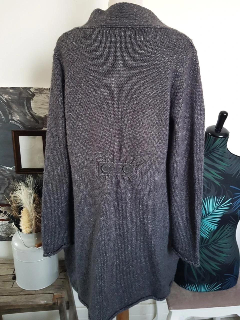 🩶Grijze geribbelde helft vest In Extenso - Maat L (40/42) - Zeer goede staat – photo 3